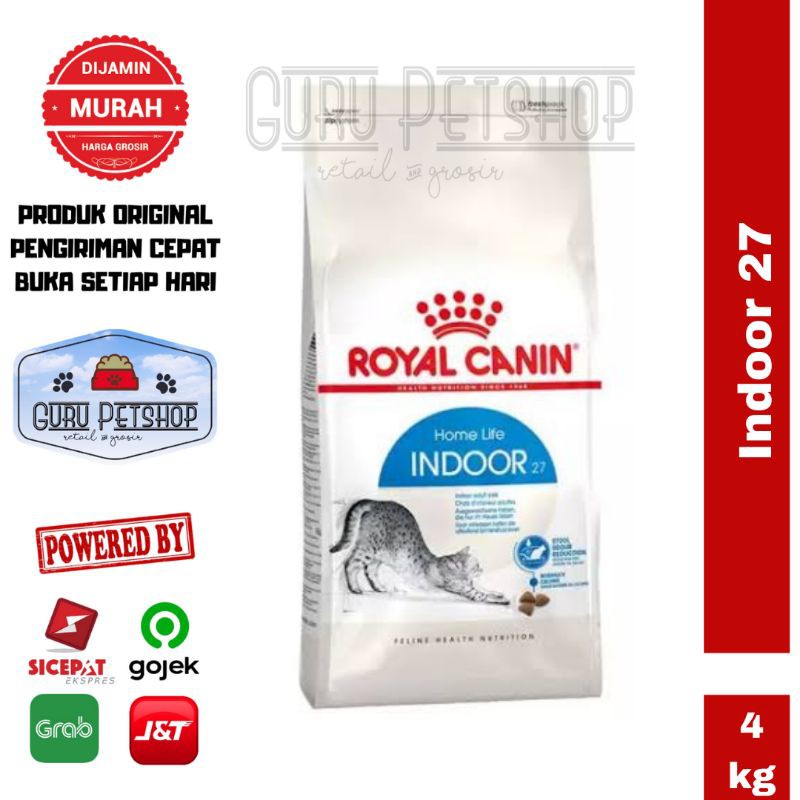 Royal Canin Indoor 27 4kg Freshpack / Makanan Kucing Indoor Royal Canin Indoor Cat 4kg