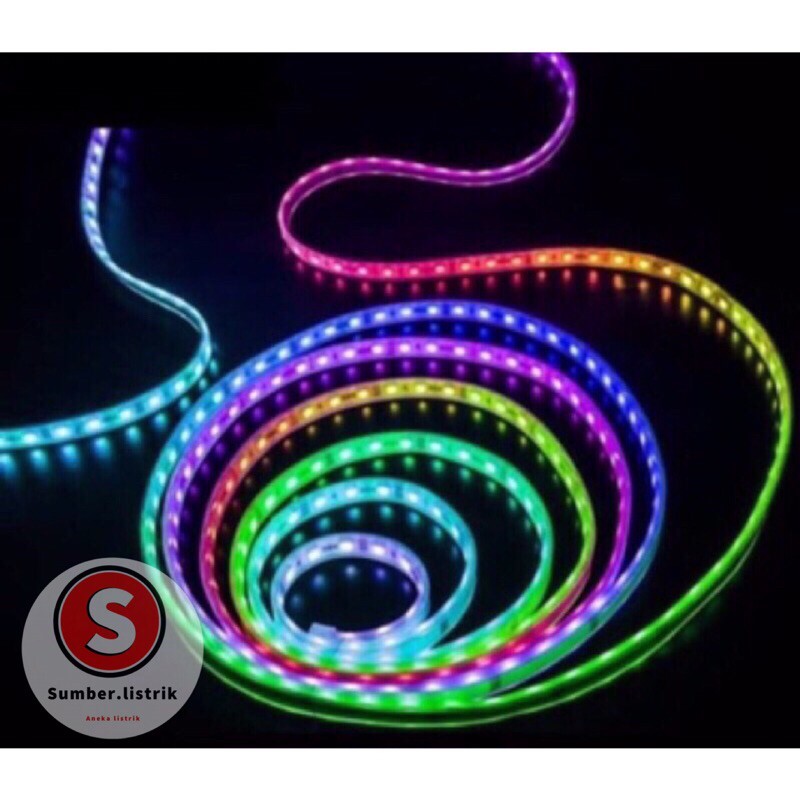 Running led strip flexible 5050 RGB 4m waterproof  full color changing/lampu strip 4m rgb