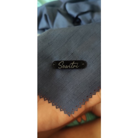 (HITAM) Label Hijab/merk jilbab/brand logo hijab HITAM/BRAND/LOGO/MERK