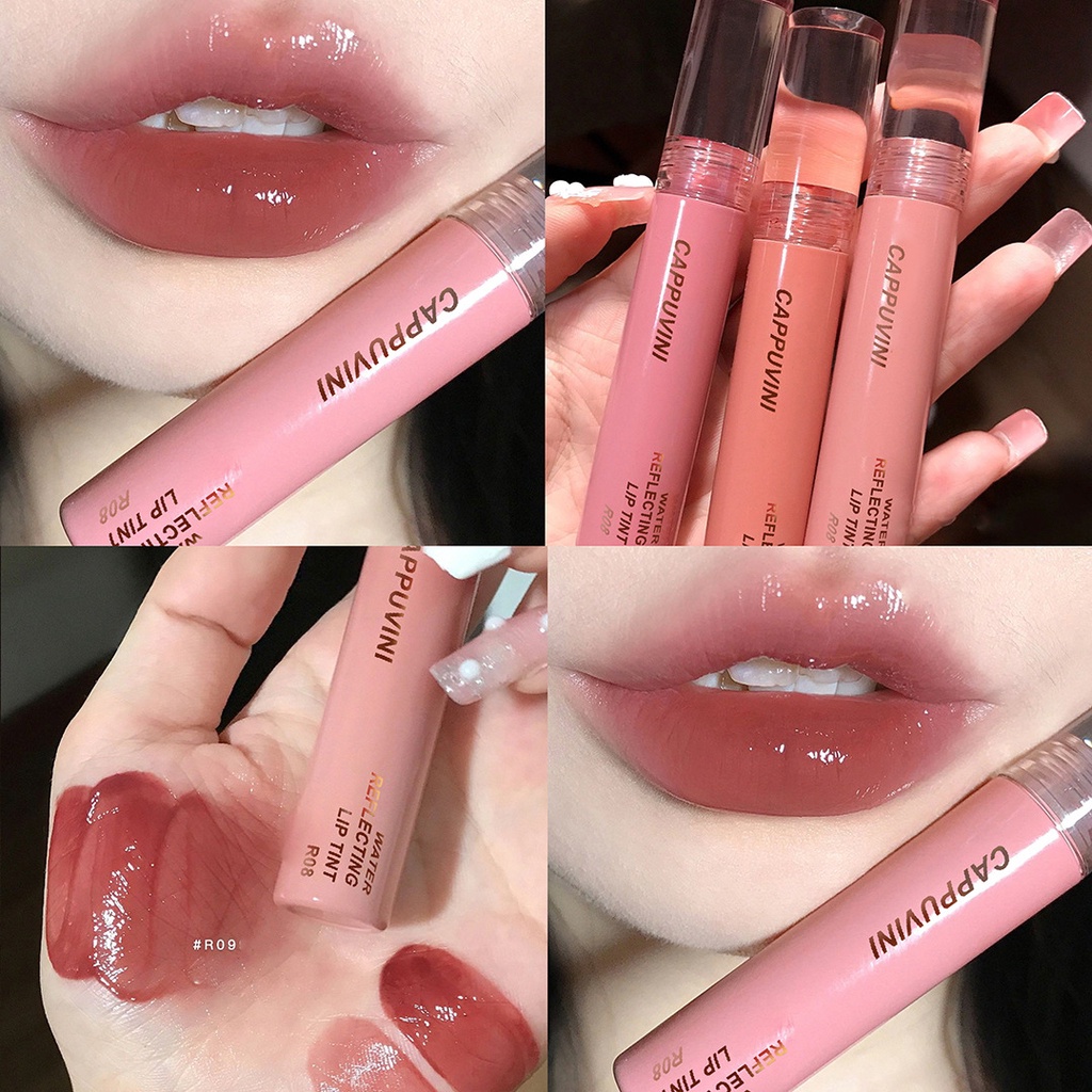 Lipstik Liptint Mirror Water Light Lipgloss Cappuvini Makeup