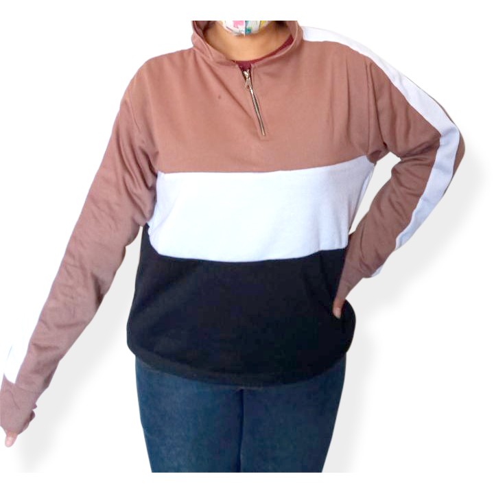 Kiko Crop Jaket - Jaket Sweater Wanita