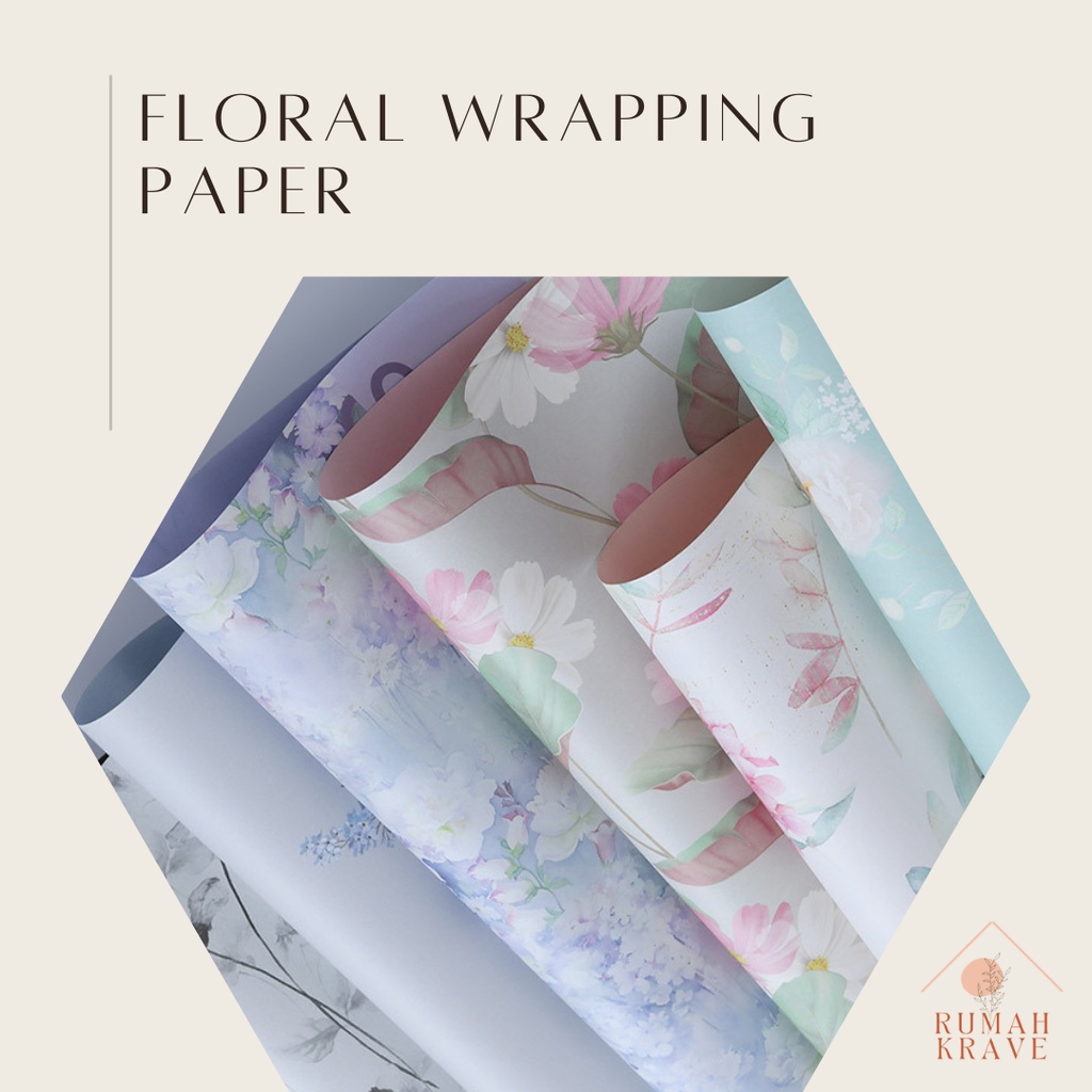 

RUMAH KRAVE - Floral Flower Wrapping Paper Kertas Bunga Kado Buket