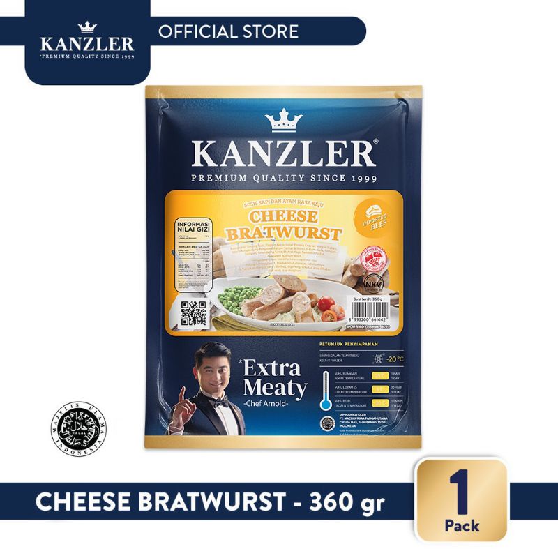 

KANZLER Cheese Bratwurst 360gr