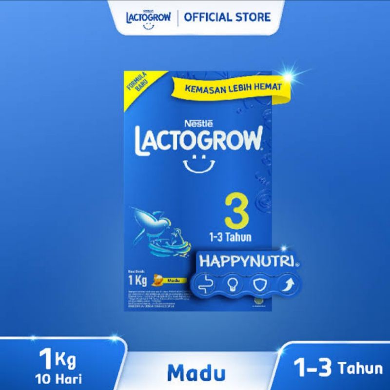 

Lactgrow 3 Madu & Vanila kemasan 750 gram & 1000gr