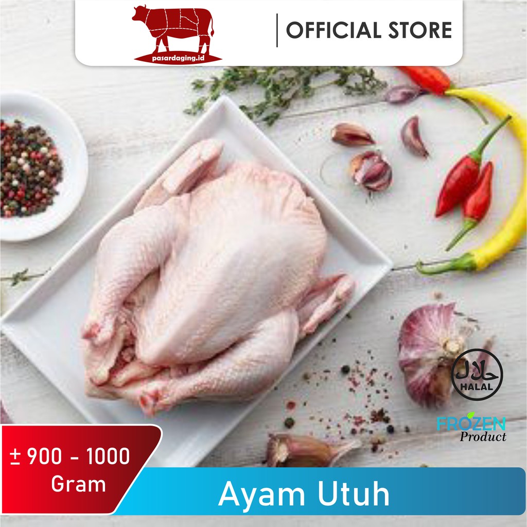 

DAGING AYAM BROILER KAKAS UTUH FROZEN 900-1000 GRAM