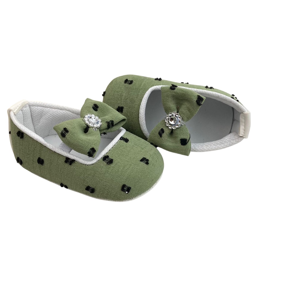 TAMAN SEPATUKU-SEPATU BAYI BABY PREWALKER PITA POLCA ANAK PEREMPUAN 0-12 BULAN FPX24