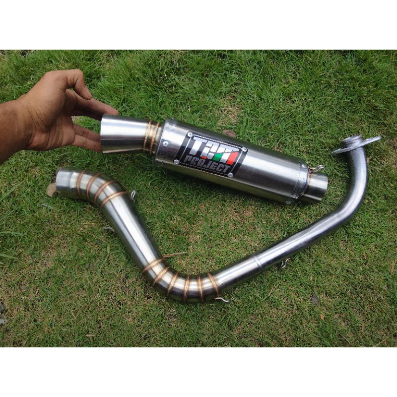 Knalpot racing fullsystem TZM Mio beat aerox nmax Vario Scoopy leher Ngacung naik