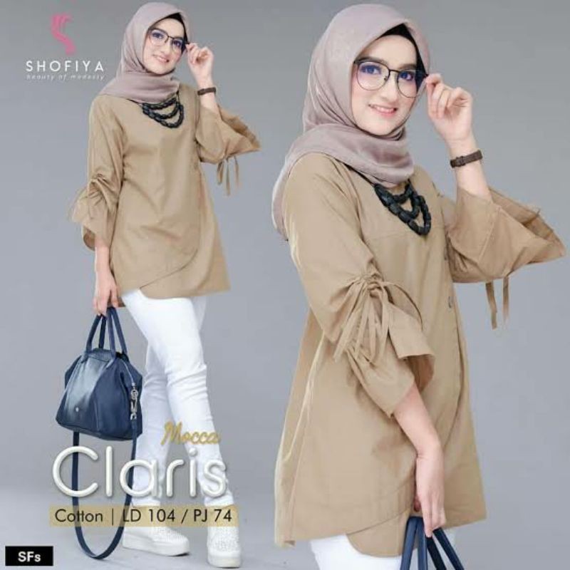 Baju Atasan Muslim Wanita Terbaru Tunik Claris