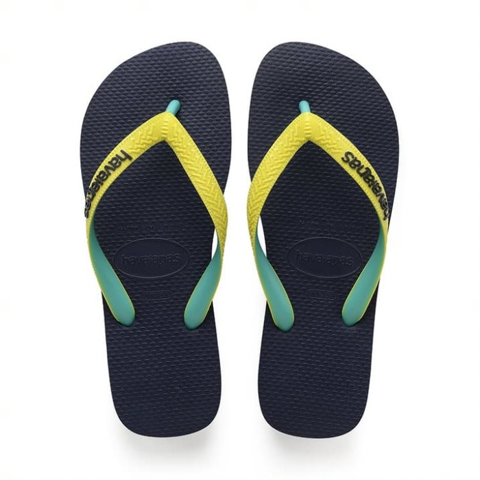 HAVAIANAS TOP MIX FC 821-NAVY/NEON YELLOW - NAVY-YELLOW, 37-38