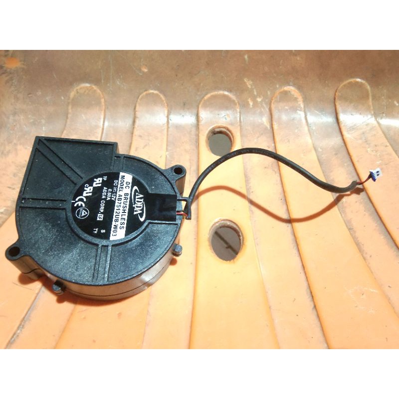 fan kipas keong blower exhaust proyektor projector ADDA DC BRUSHLESS MODEL AB7512UB-W03 DC 12V 12 VO