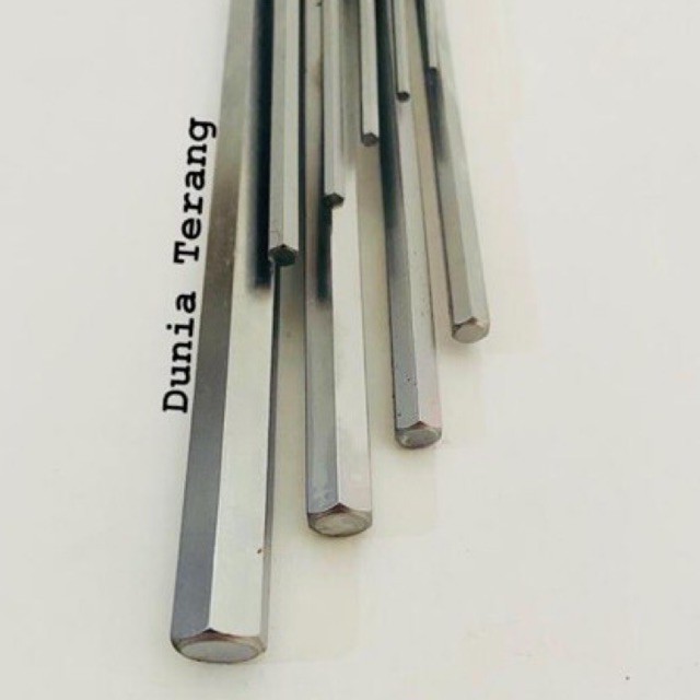 Kunci L Set Hex Hex MOLLAR 9 Pcs Panjang Segi 6 Segi Enam - L Hex Key Extra Long Flat End MLR-260309