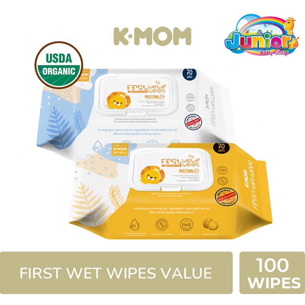 K-MOM First Wet Wipes 70pcs Meeting Cap