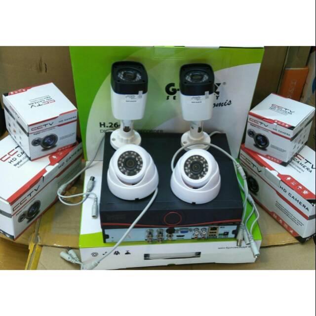 PAKET CCTV EKOMONIS 4CH 1.3MP / 720P MURAH DAN LENGAKP TINGGAL PASANG