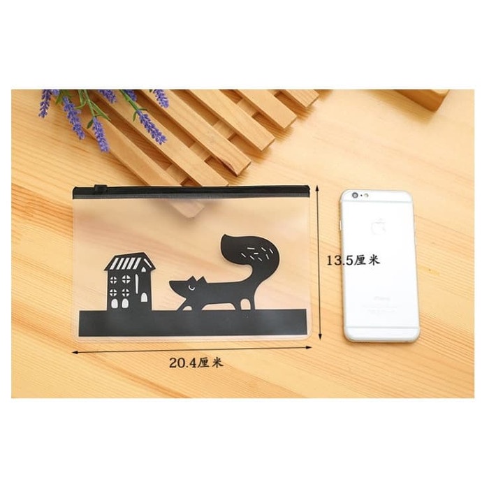 

TULIS-ALAT- TP0035 TEMPAT PENSIL COOL ANIMAL TRANSPARAN - TUPAI -ALAT-TULIS.