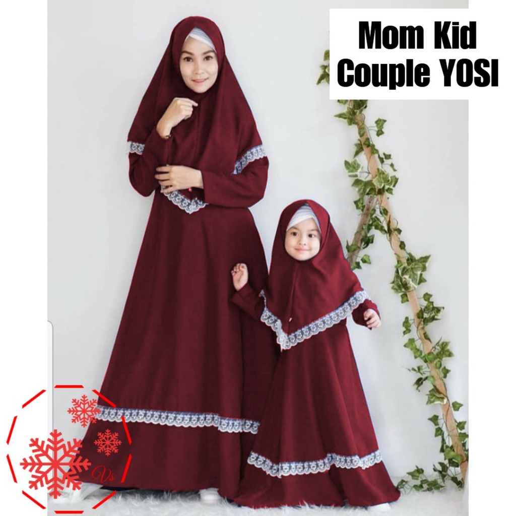 GAMIS MUSLIM COUPLE  YOSI / GAMIS IBU DAN ANAK / GAMIS KEKINIAN / GAMIS MAXI PASANGAN