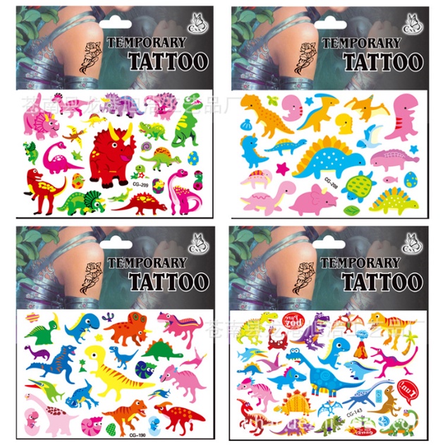 J3 - Stiker tato motif kartun tattoo stickers water transfer