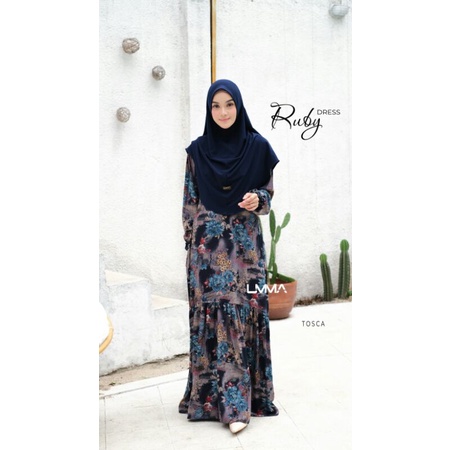 Ruby dress by umma syari gamis rayon gamis daily gamis motif