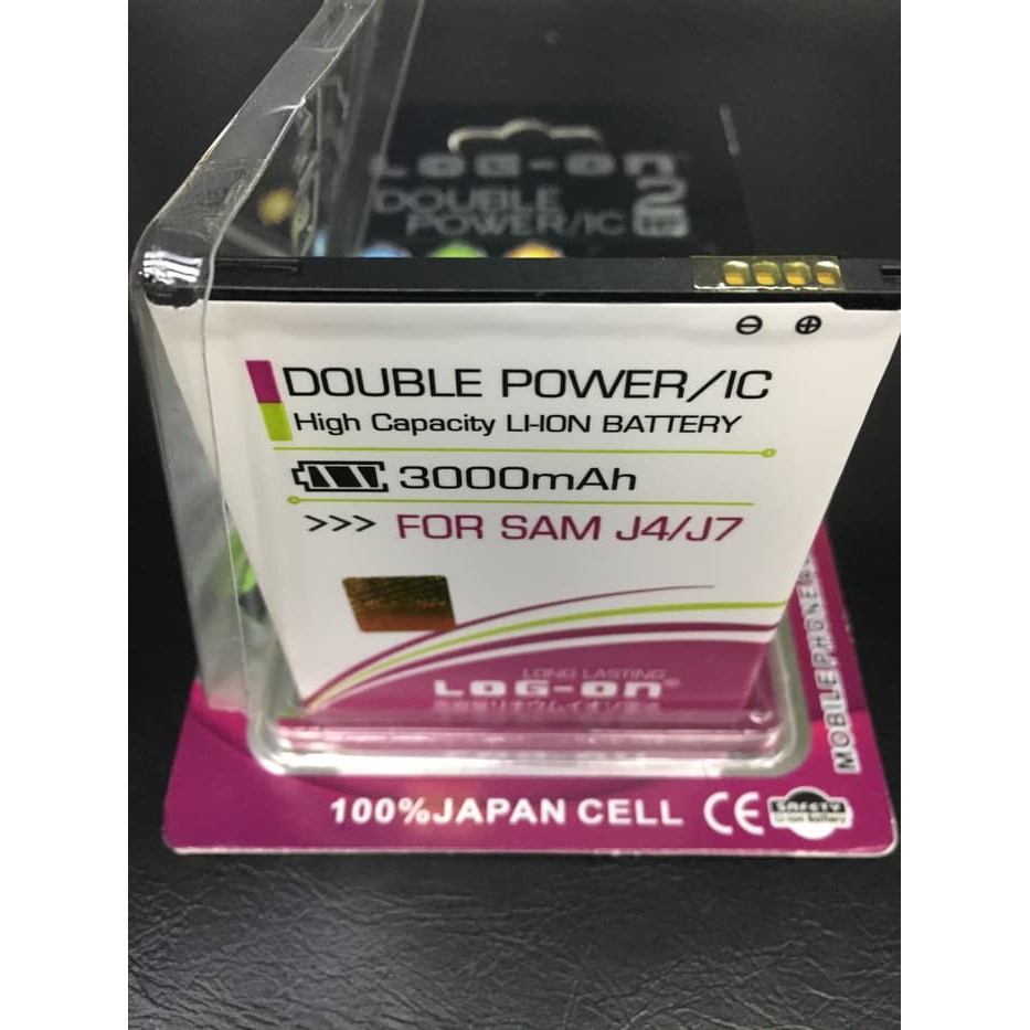 Battery Batre Baterai Double Power Log On Logon SAMSUNG J700 J7 2015 - J4 2018 J400