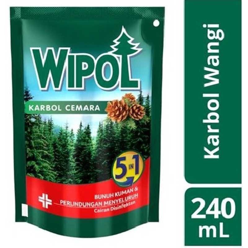 Wipol Karbol Pembersih Lantai Cemara Refill 240ml
