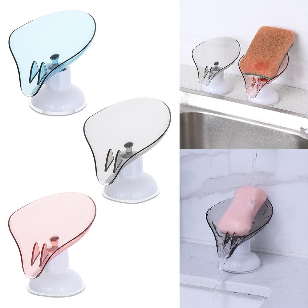 Suyo Tempat Sabun Daun Cepat Tiris Perlengkapan Dapur Suction Cup Wastafel Drain Rack