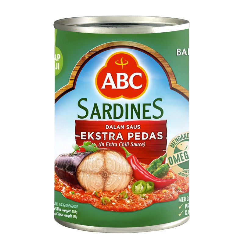 

ABC Sardines Saus Ekstra Pedas 155g