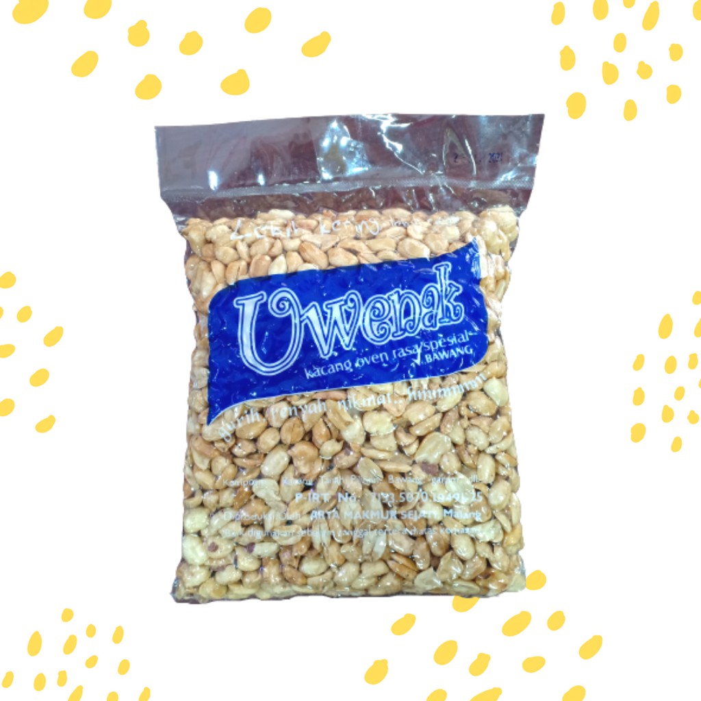 Kacang Oven Uwenak Jumbo - Kacang Open Rasa Bawang 375gr