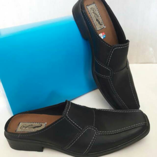 Sepatu sandal kulit pria /sandal slop pria/sandal slop kulit