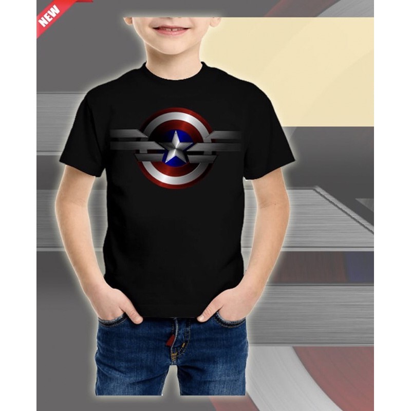 Kaos anak cowok rhymes kapten amerika