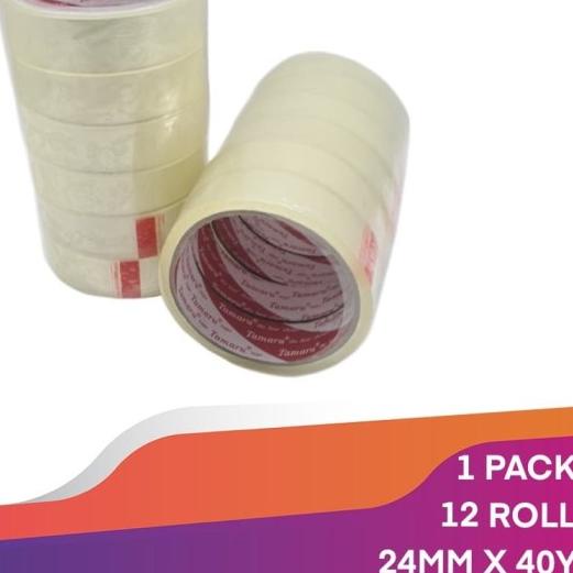 

← 1 Lusin isolasi Tamaru 1" Inch X 40Y isolasi selotip bening 24mm ❈