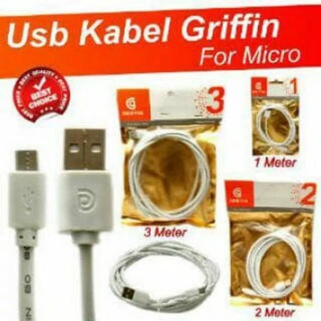 Kabel Data Charger Griffin Micro USB 1M 100cm