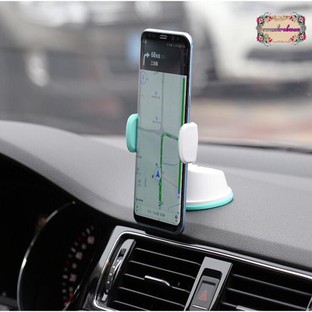 JXCH 2in1 Holder mobil HP car Holder Stand Dashboard AC KACA GPS universal phone 360 derajat SB1302