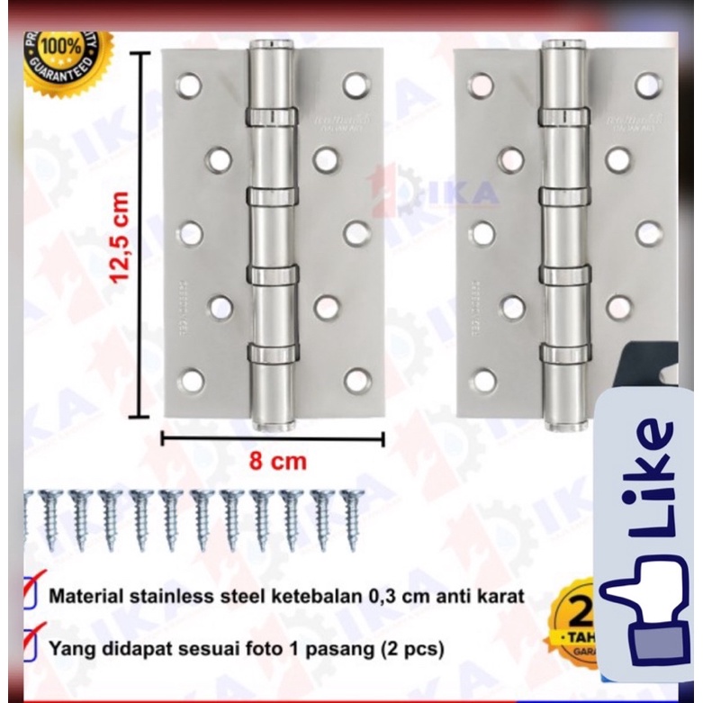 ENGSEL 5 INC DEKKSON TEBAL BALL BEARING ENGSEL PINTU 5 INC BLACK TEBAL 3 MM Engsel 5 Inch Nicole hitam Tebal Stok terbatas promo engsel 5inc dekkson stanlis steel engsel pintu Dekkson dekson kunci pintu kunci pintu engsel 5 inc stanlis steel tebal 3 mm