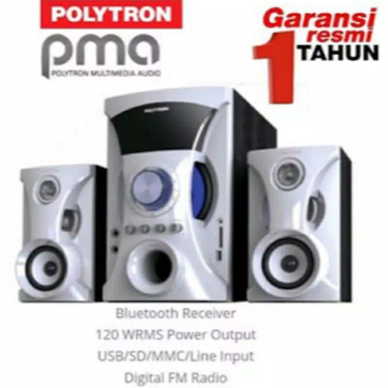 Speaker Multimedia Bluetooth Polytron KING PMA-9505/BA BIG BASS - Putih