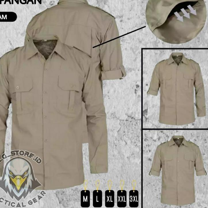 Seragam Baju Kemeja Lapangan Tactical Panjang Trans TV Net TV PDL PDH Bahan Ripstop <