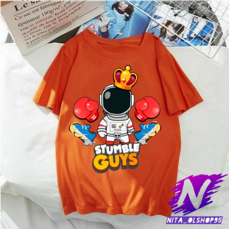 baju anak kaos anak stumble guys astronot