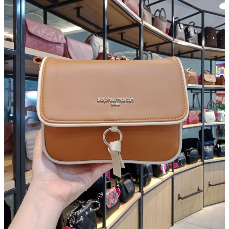 Tas Gluta by Sophie Martin Paris - Selempang warna coklat bata