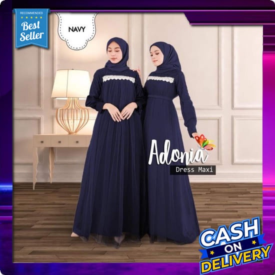 Fasion Fashion Gaun Long Dres Dress Drees Pakaian Setelan Baju Gamis Pesta Muslim Muslimah Remaja Ke