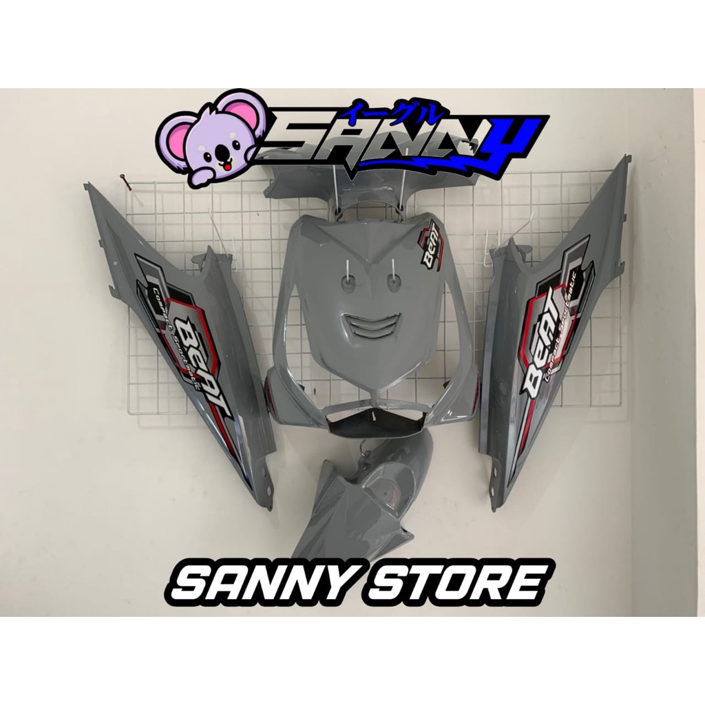 COD Cover Body Halus Honda Beat Karbu Warna Abu abu Glossy Full Body Halus Honda Beat Karbu Grey Glo