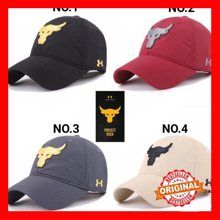 Topi Baseball Under Armour The Rock Project ORIGINAL Full Tag