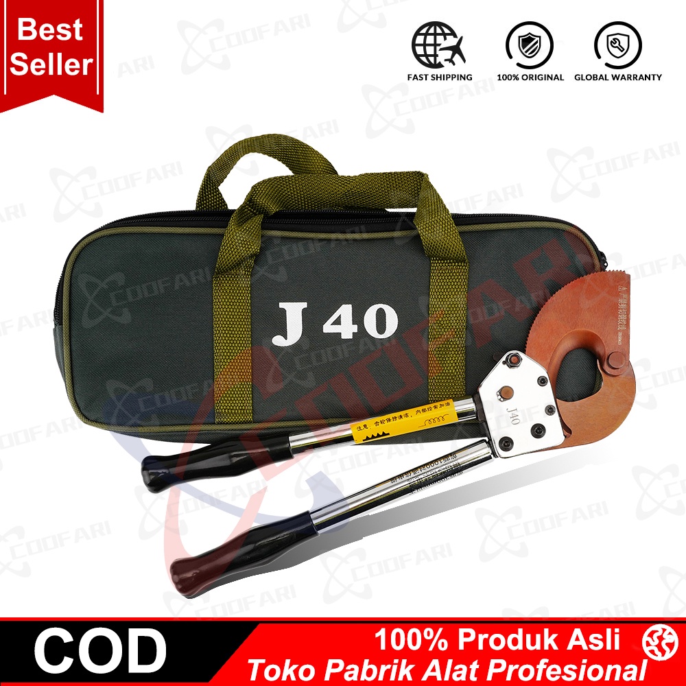 Alat Pemotong Kabel Manual Pemotong Kabel Ratcheting Ratchet J40/J75/J95 Cutting Rang Max 300mm2  2x120mm2 2x185mm2