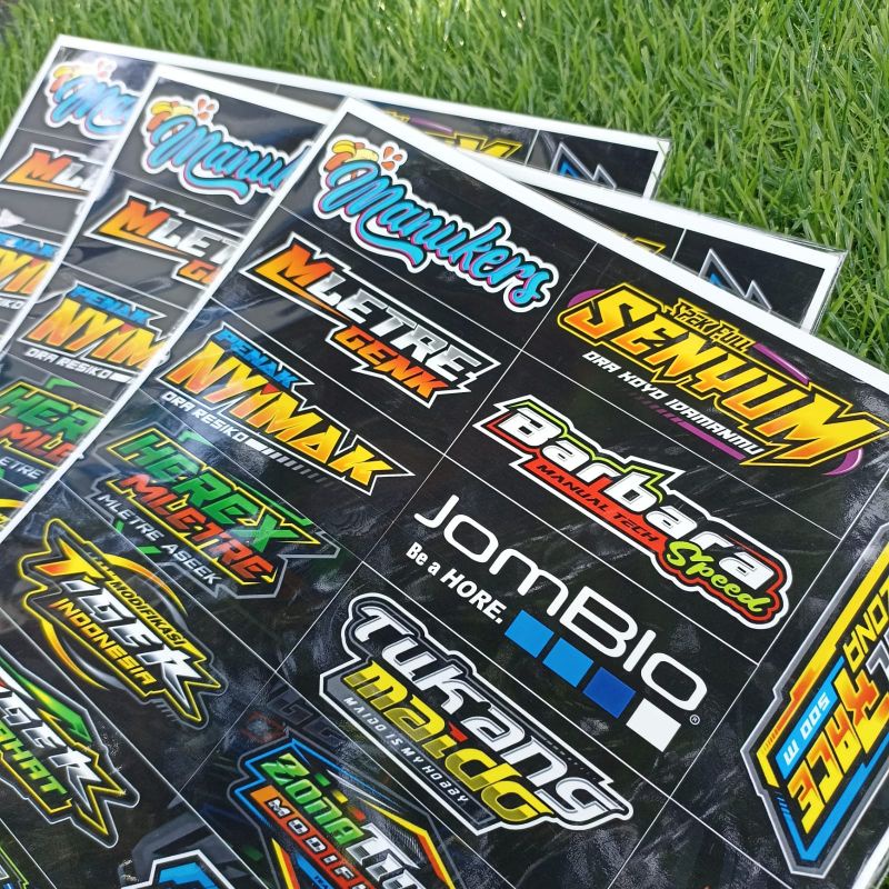 Stiker Herex Mletre, Barbara, Penak Nyimak, Manukers, Full Senyum