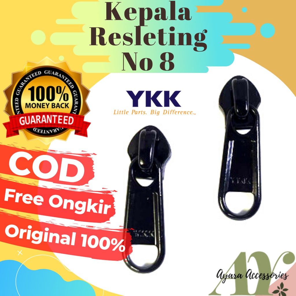 KEPALA RESLETING ZIPPER SLETING YKK COIL NO 8 TERBALIK PANJANG TERBAIK
