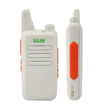 Paket Lengkap Walkie Talkie WLN HT Two-Way Radio - PUTIH ( ISI 2 PCS )-Batrai 1500 mAh