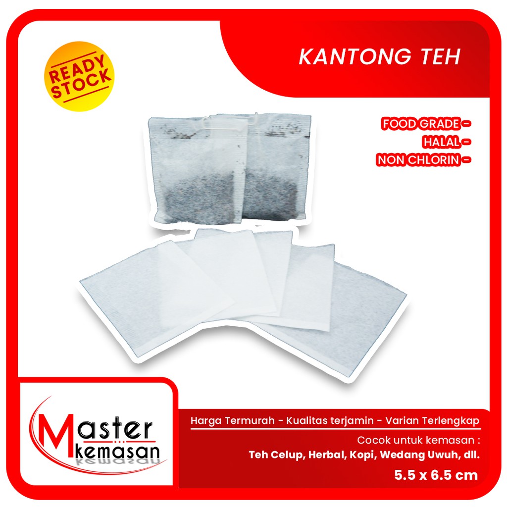 (1 PACK ISI 1000 PCS ) Kantong Teh Celup 5,5x6,5 cm Tea Bag Premium Kantong Teh Celup Kosong Food Gr