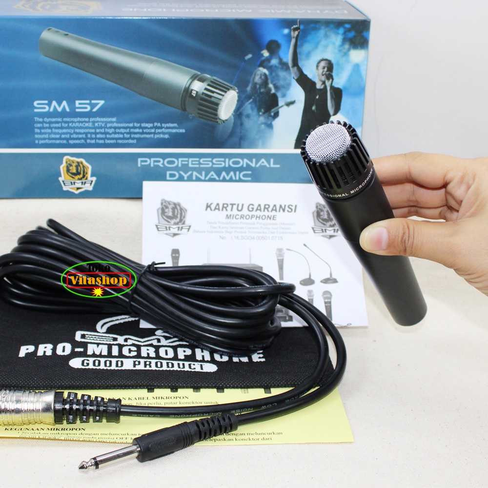 Microphone Kabel BMA SM-57 Mic Instrument / Mik Tag Mikrofon Original