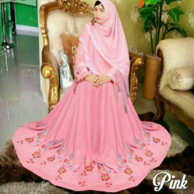 baju butik syari turatea pink busana muslim bergo syari baju pesta mewah