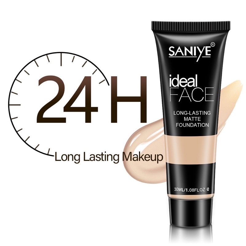 SANIYE R1157 BPOM 24 Hr Matte Cover Foundation Pelembab Full Coverage anti air matte Tahan lama