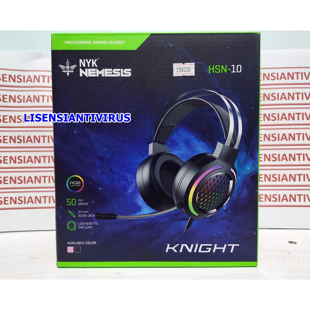 Jual HEADSET GAMING NYK HSN- 10 KNIGHT BLACK EDITION CAKEP ADA RGB ...