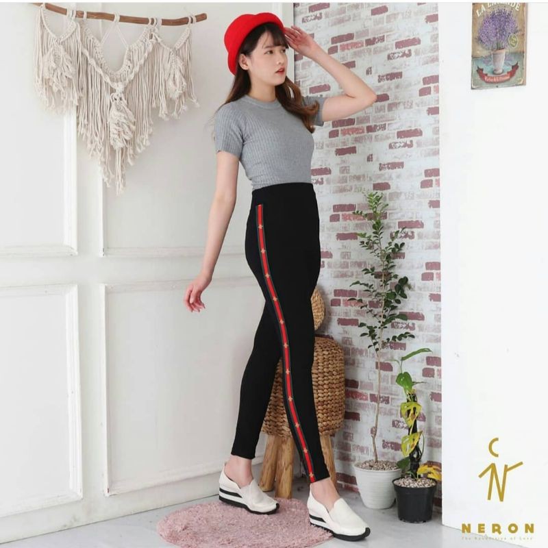 NEW LEGGING IMPORT MURAH GC LIST LEBAH/LEGGING IMPORT WANITA