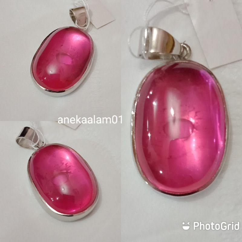 liontin Batu PERMATA Merah Siam Rosse Bangkok Qualitas Terbaik